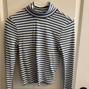 American Eagle Outfitters Blue and White Striped Top